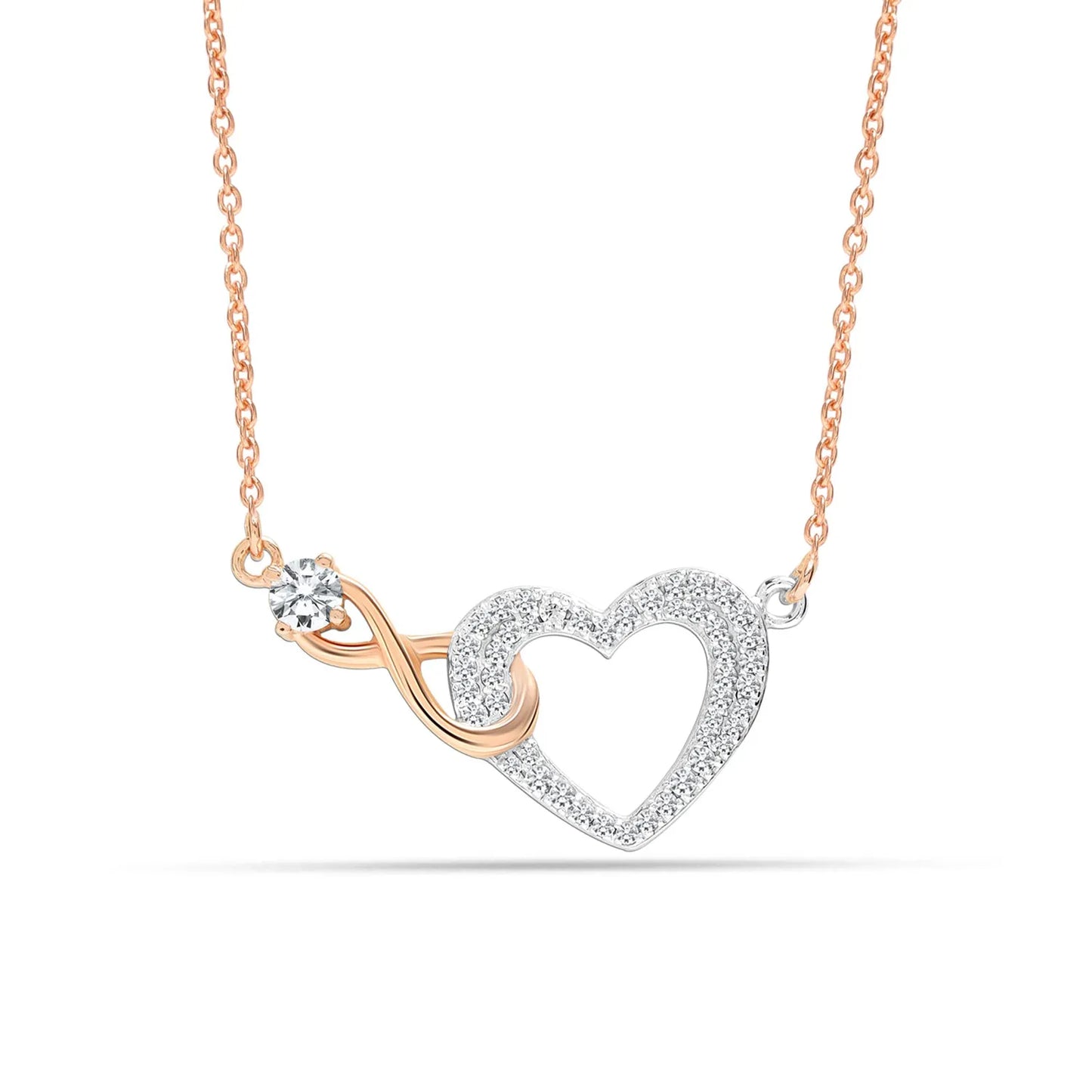 Collar con colgante de corazón de circonita