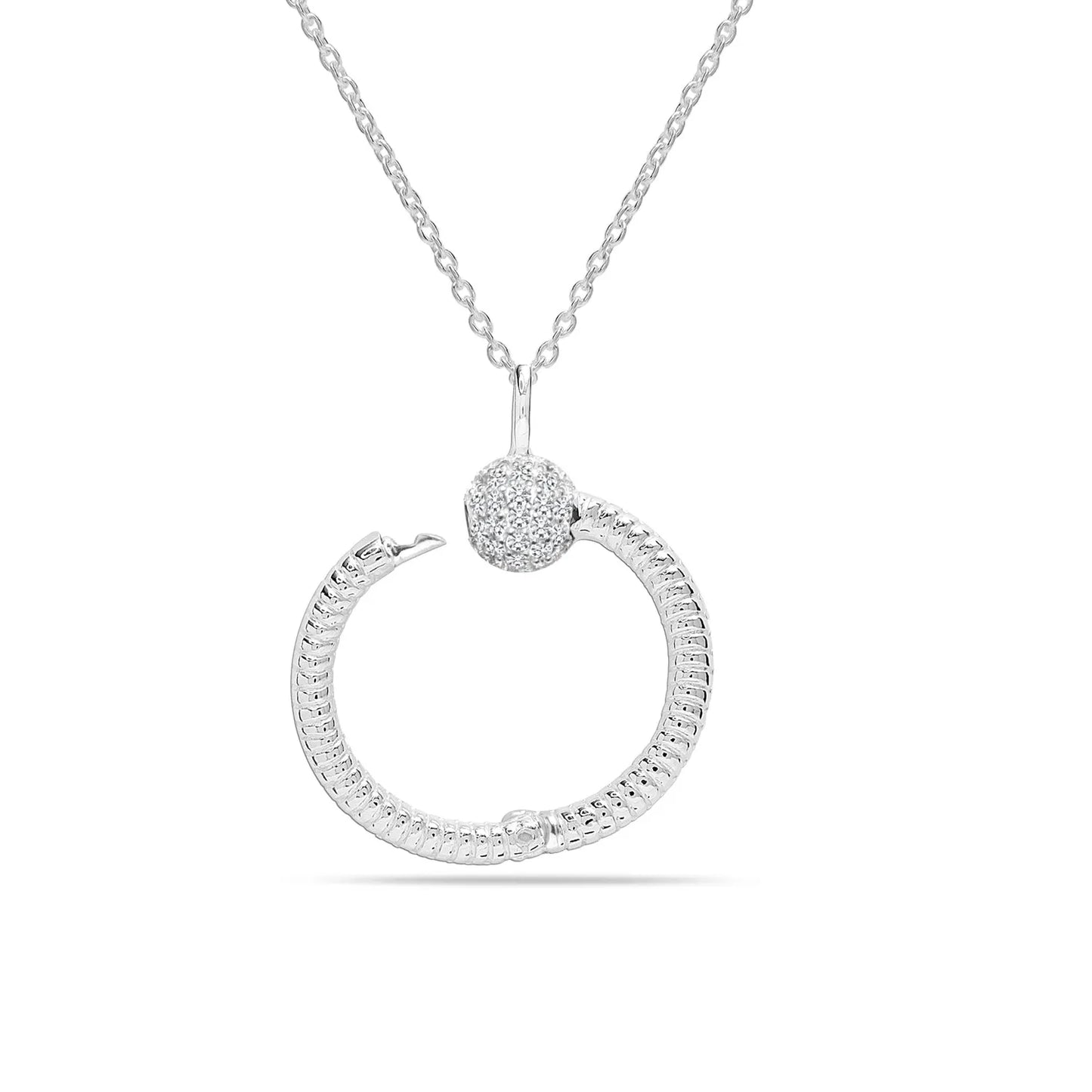 Collar con colgante con textura O Charm