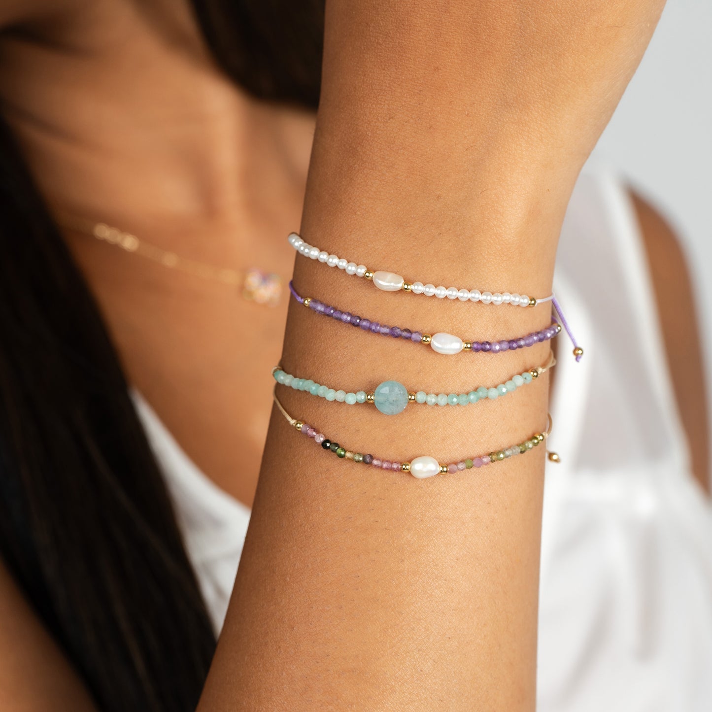Pulsera de Plata de Ley blanca