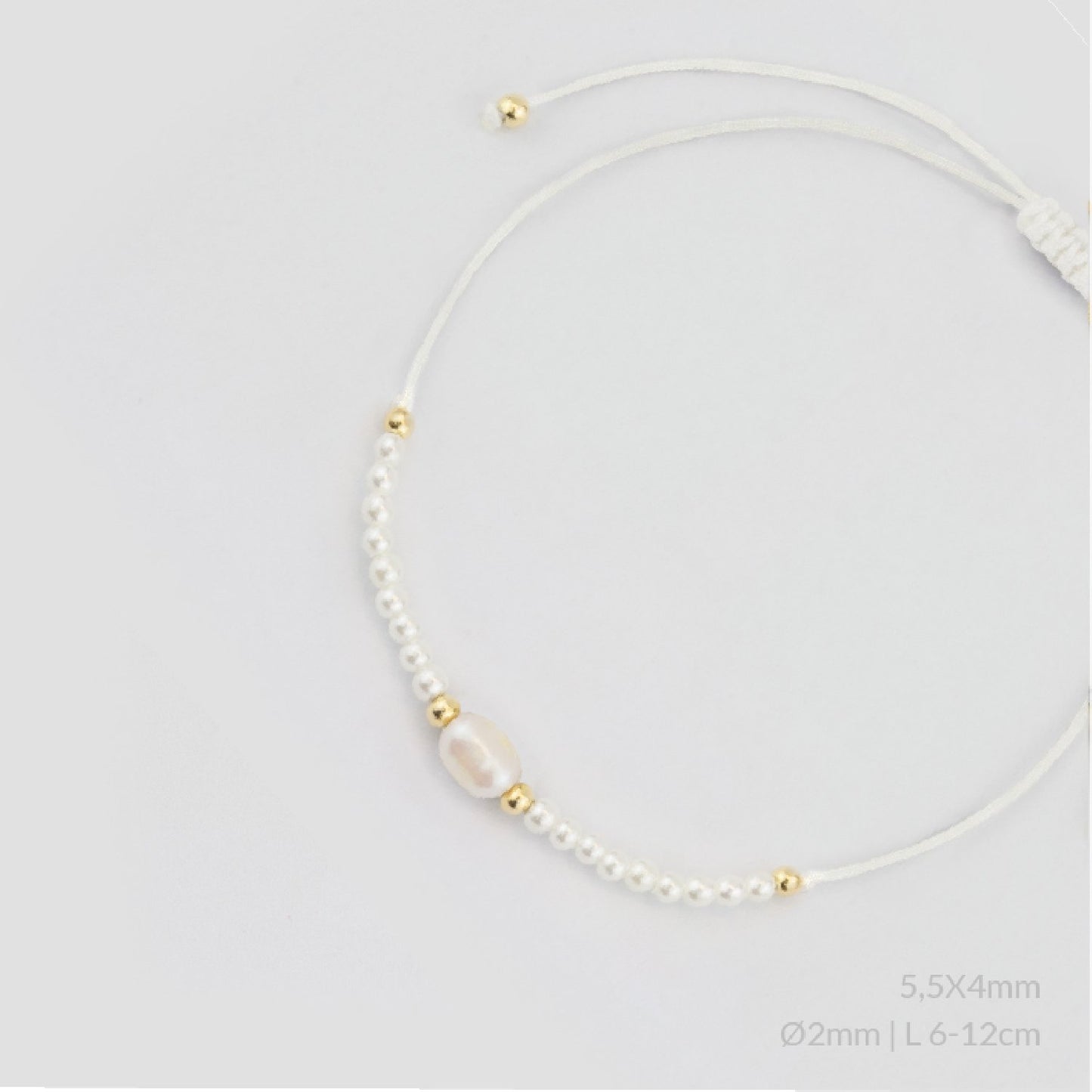 Pulsera de Plata de Ley blanca