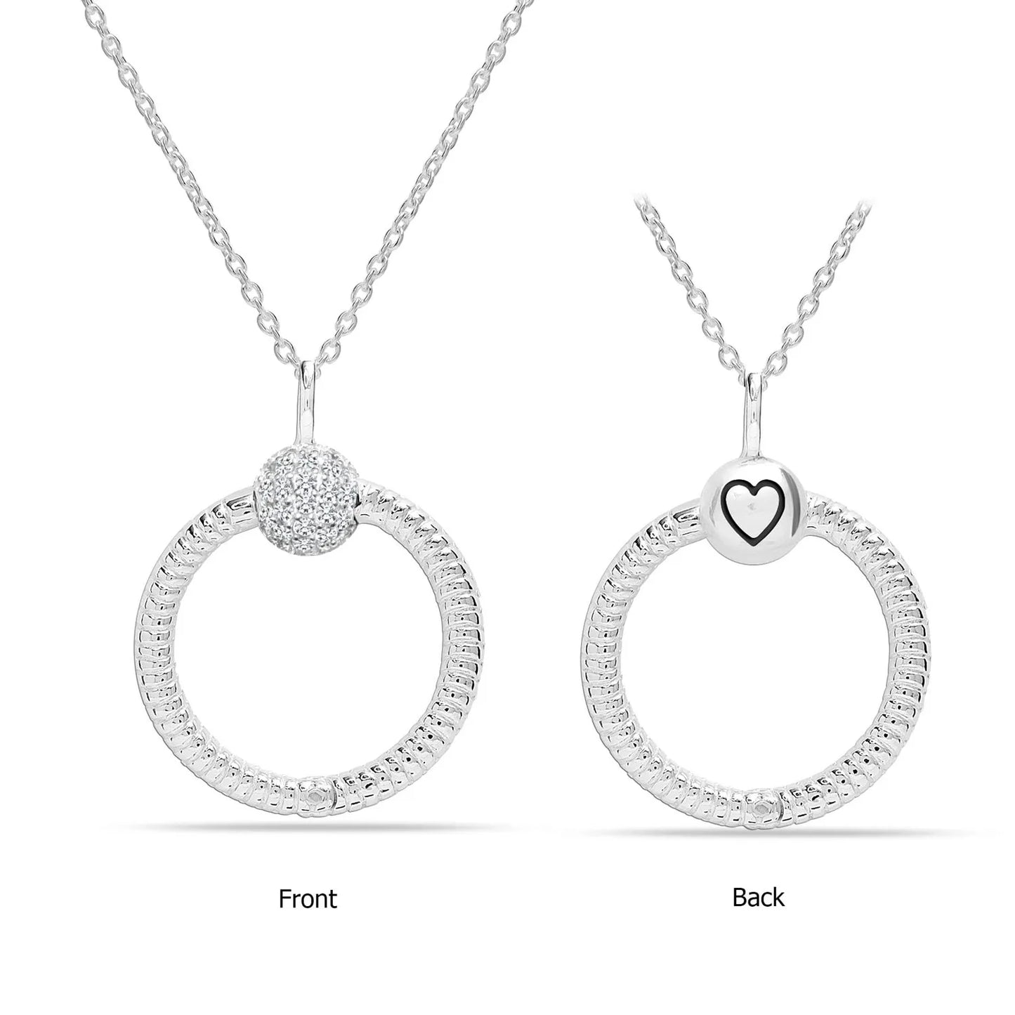 Collar con colgante con textura O Charm