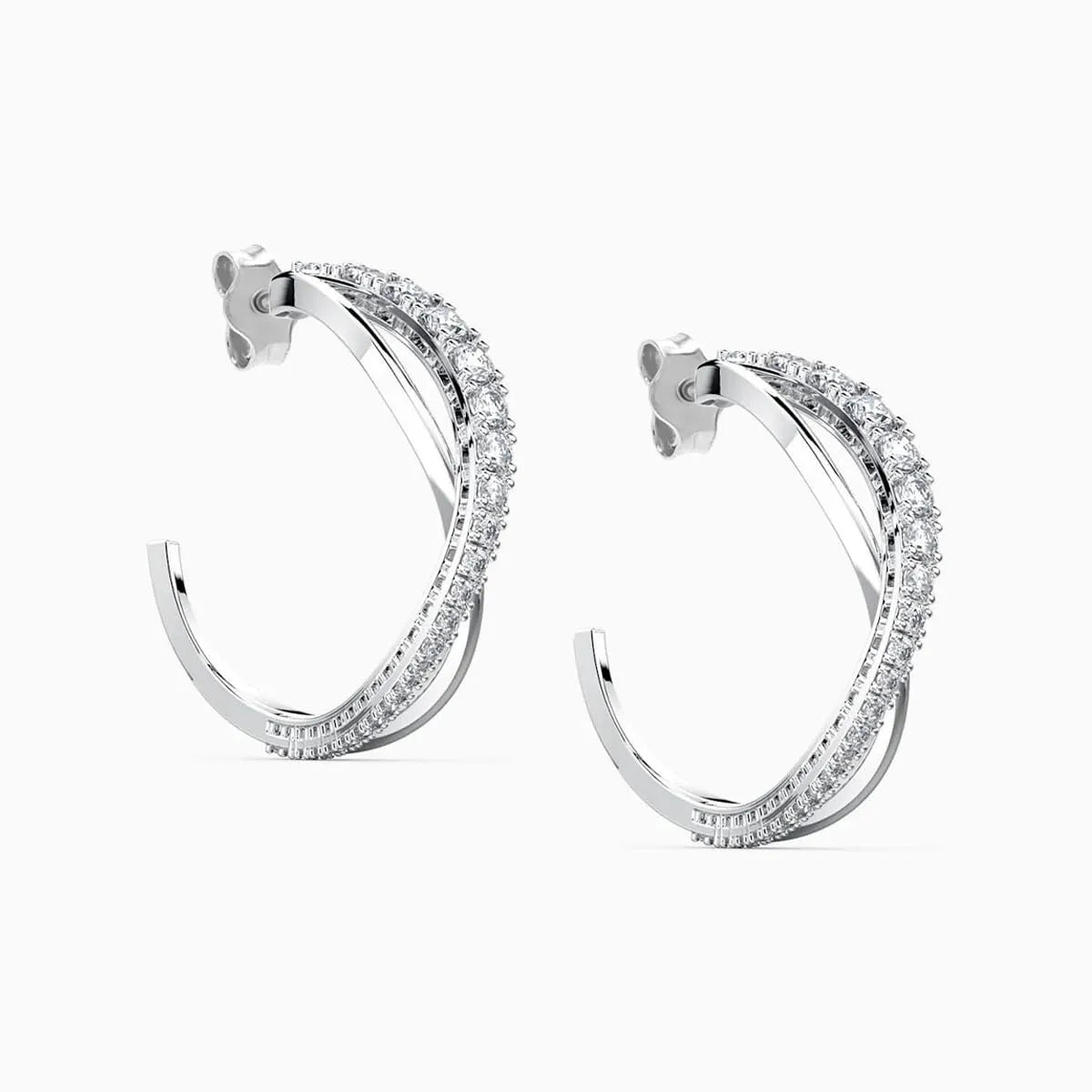 Pendientes de aro de doble giro