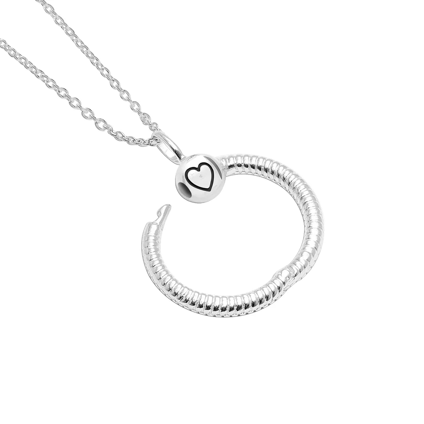 Collar con colgante con textura O Charm