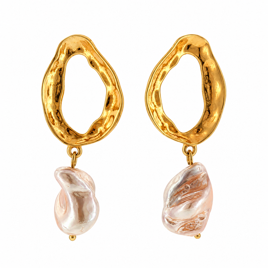Pendientes Colgantes Perla Barroca Plata 925 – Joyas 24/7 | Elegancia atemporal