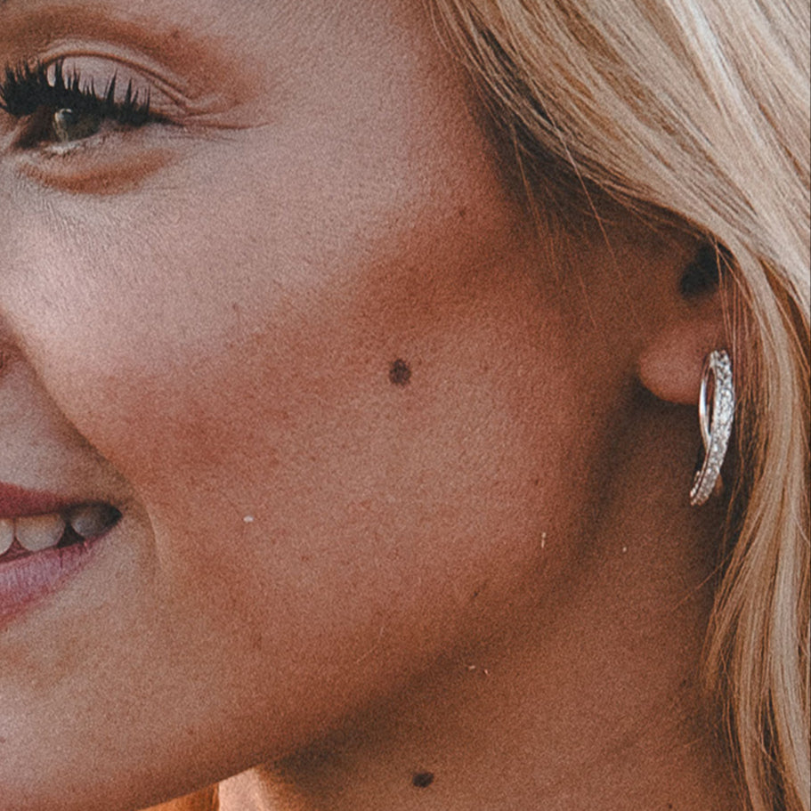 Pendientes de aro de doble giro