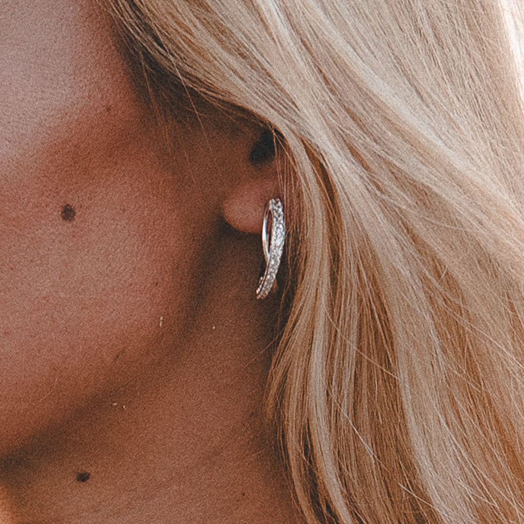 Pendientes de aro de doble giro