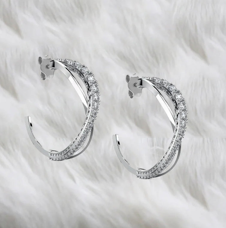 Pendientes de Aro Cruzado