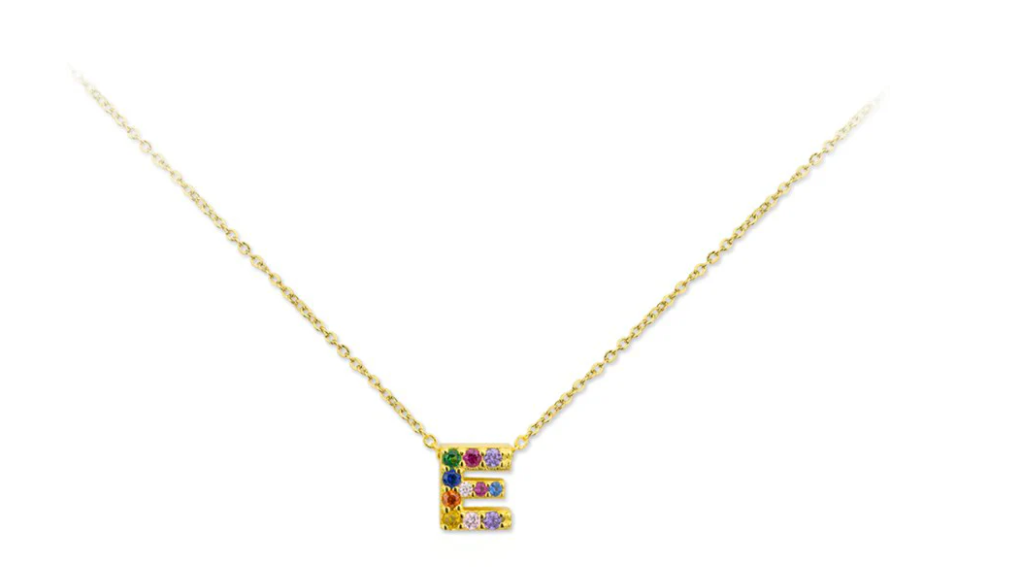 Collar de Plata de Ley con inicial circonitas