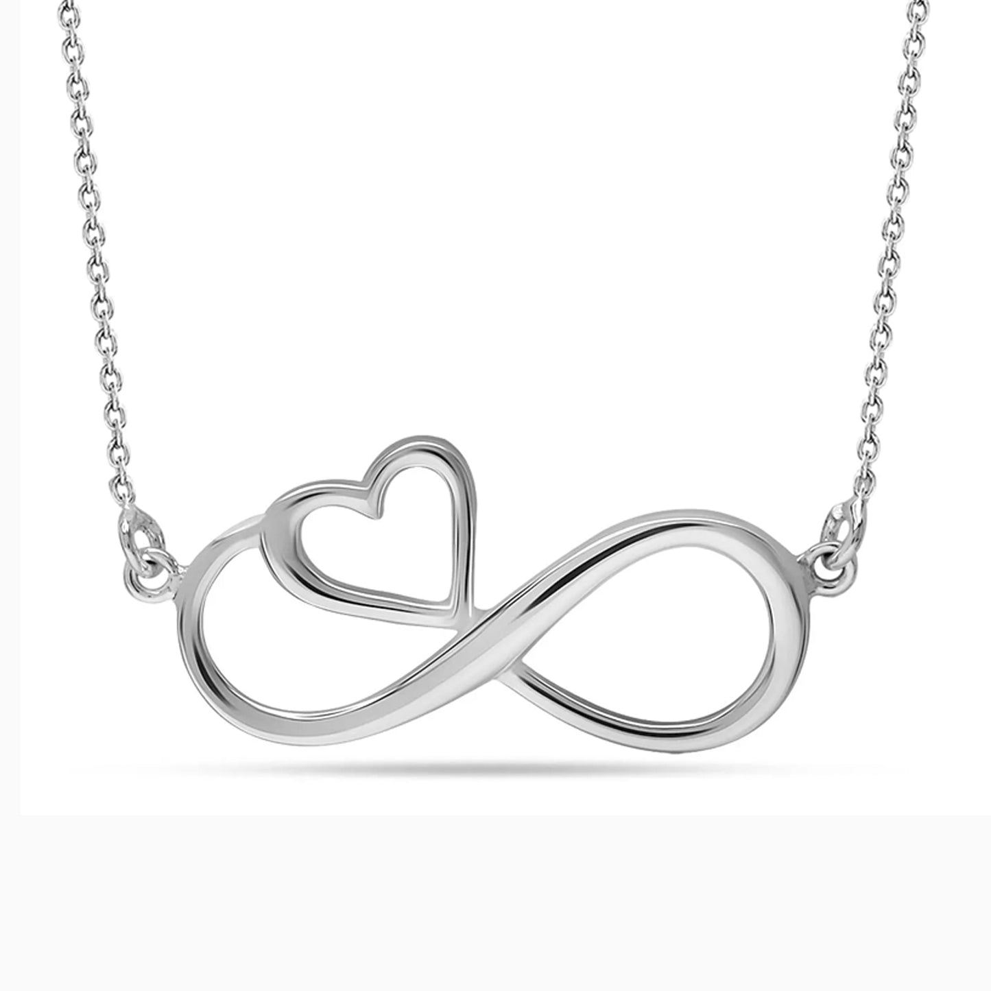 Collar de corazón infinito