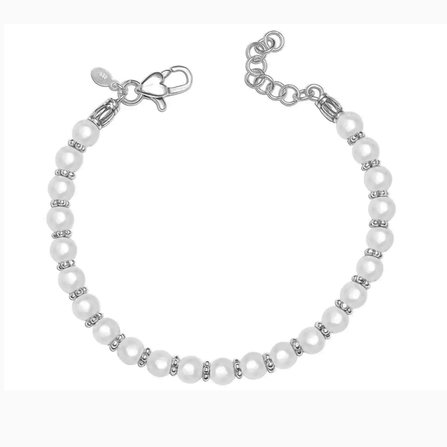 Pulsera de perlas con circonitas