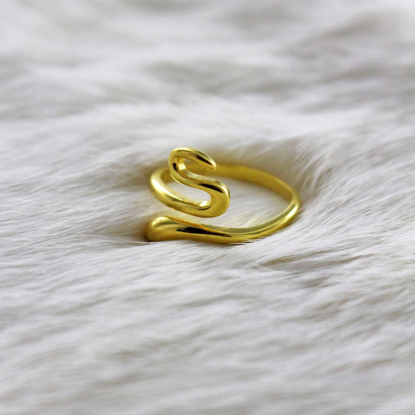 Sortija Snake Dorada