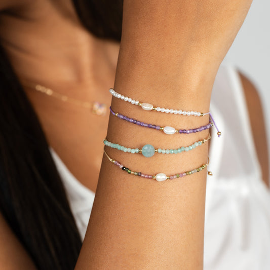 Pulsera de Plata de Ley lila