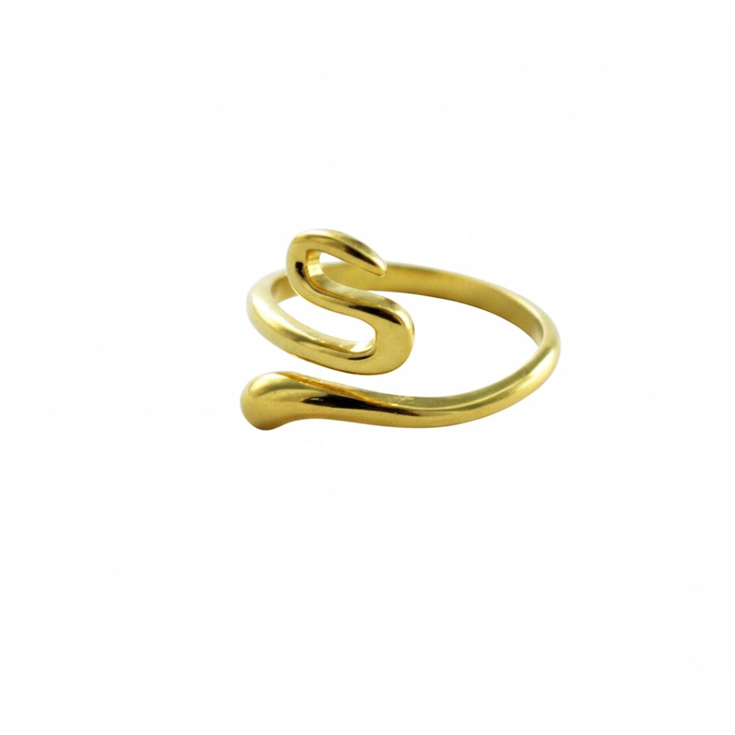 Sortija Snake Dorada Plata 925 – Joyas 24/7 | Minimalismo con Carácter