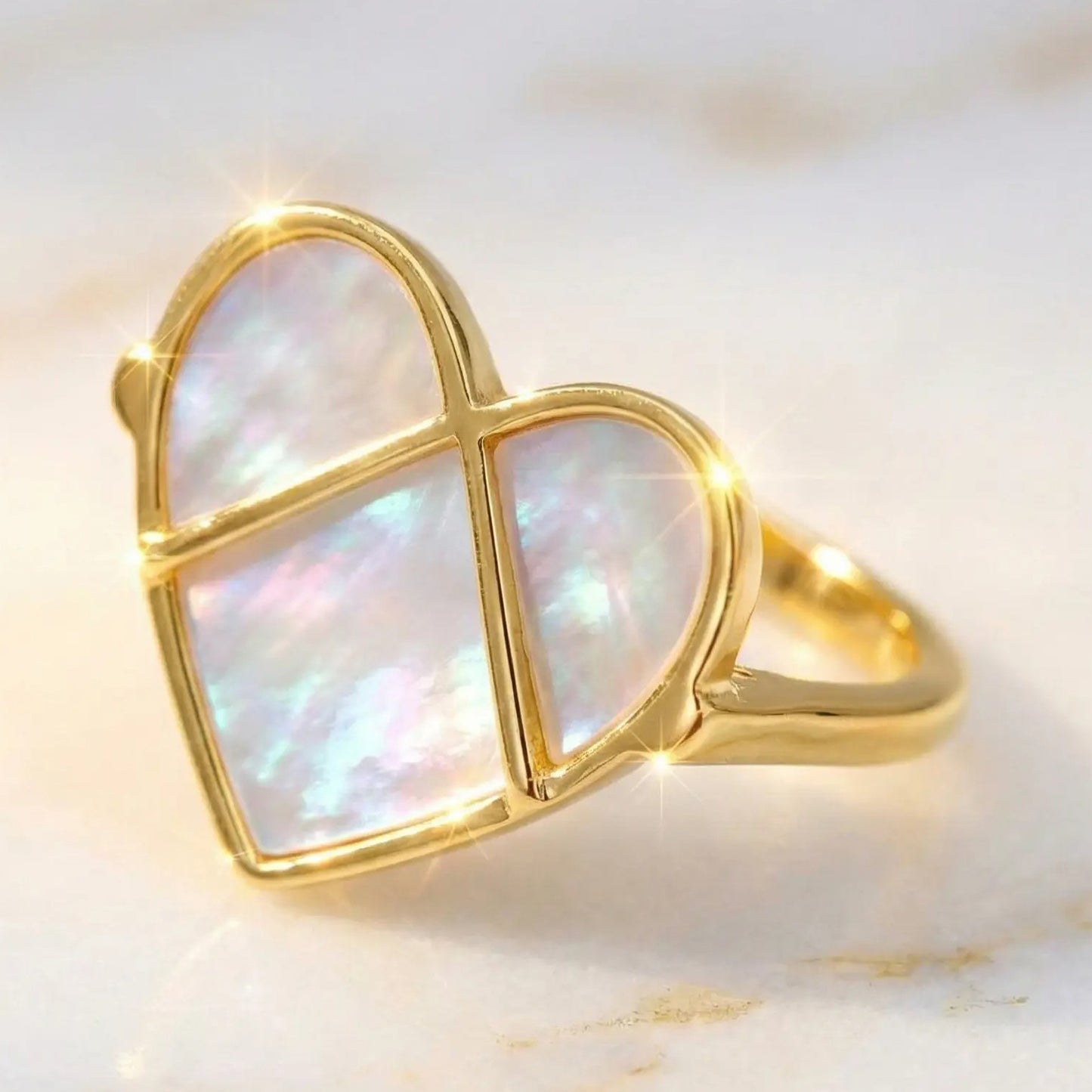 Anillo Corazón Baño de Oro Plata 925 – Joyas 24/7 | Minimalismo con Carácter