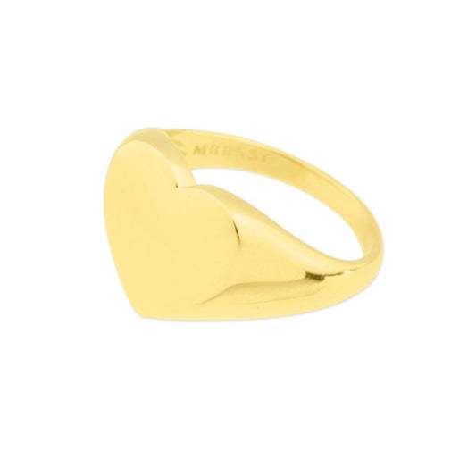 Sortija Corazón Baño Oro Plata 925 – Joyas 24/7 | Minimalismo con Carácter