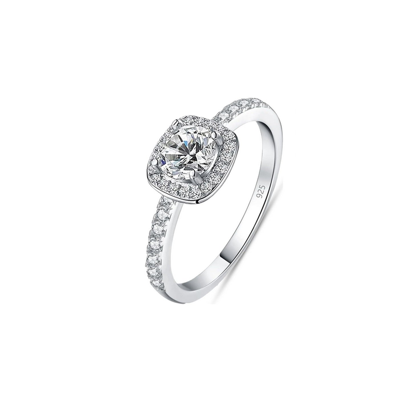 Sortija Plata 925 con Circonitas Talla Cojín – Joyas 24/7 | Minimalismo con Carácter