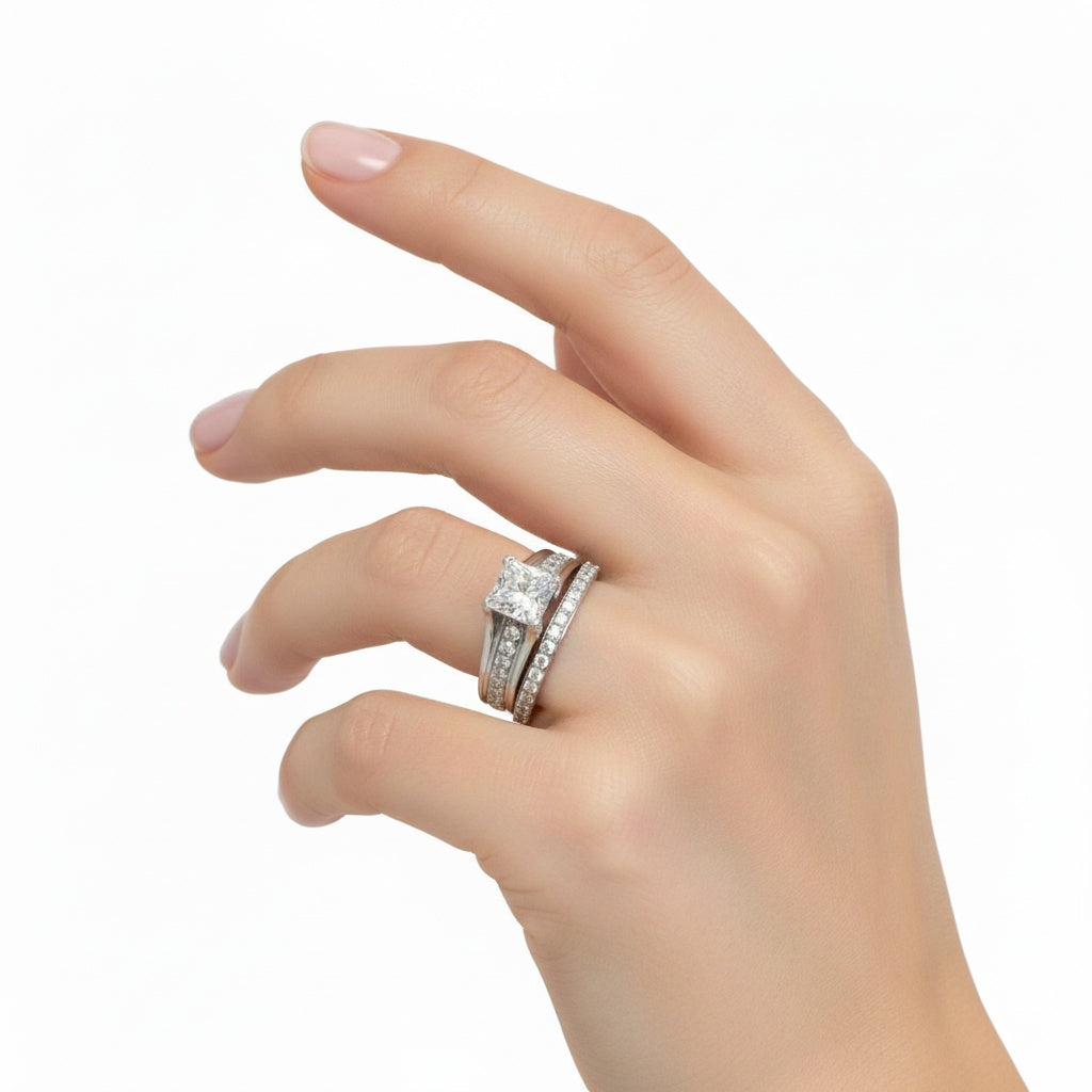 Set Sortija y Alianza Plata 925 Circonitas Talla Princesa – Joyas 24/7 | El Regalo Especial