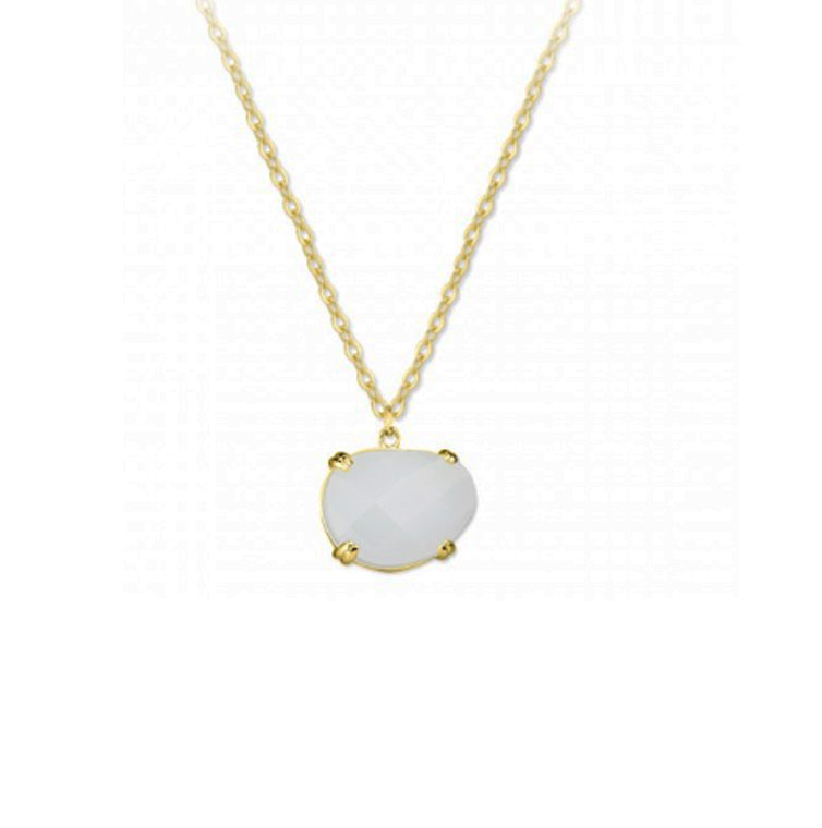 Collar Plata de Ley con Piedra Natural Cuarzo – Joyas 24/7