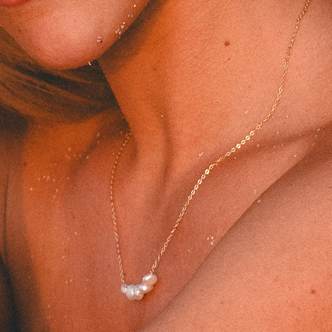 Gargantilla Perlas Barrocas Baño Oro – Joyas 24/7 | Plata de Ley 925