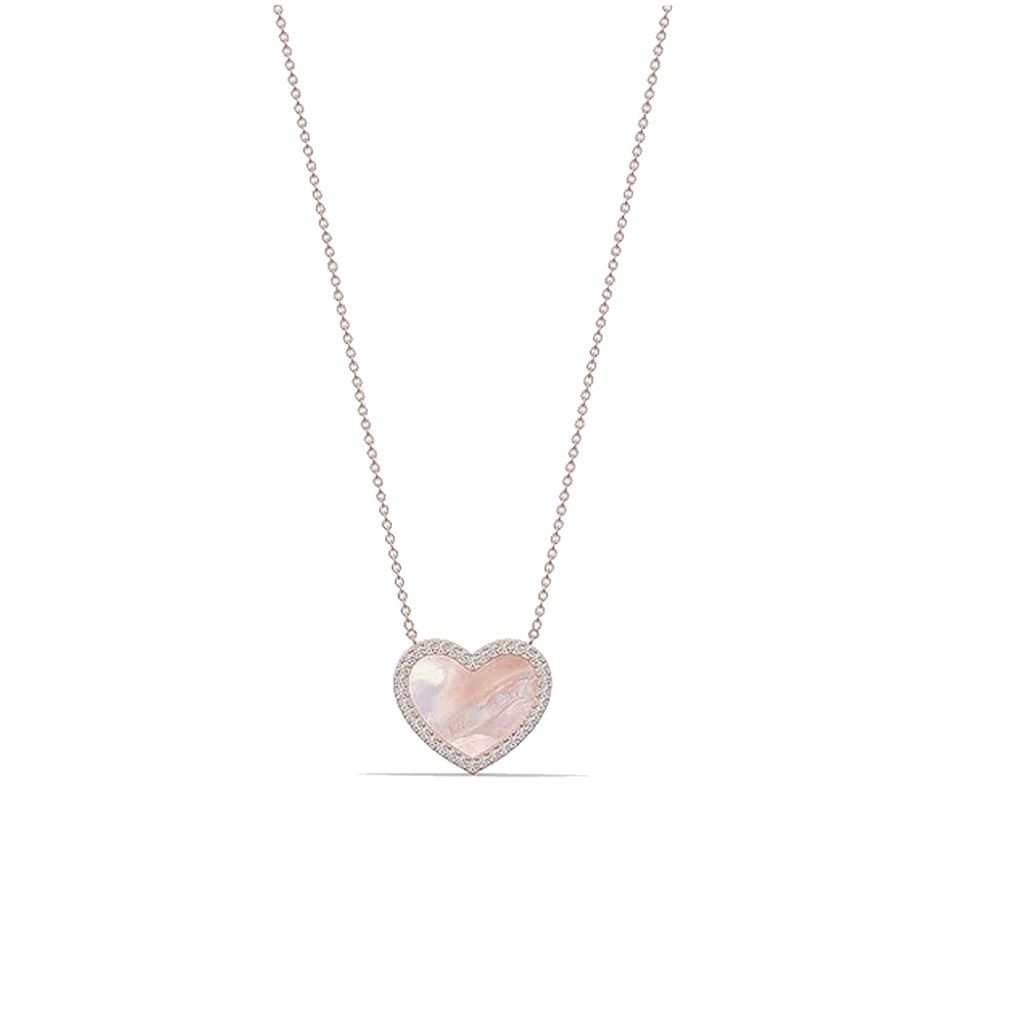 Collar Corazón de Bruma Baño Oro Rosa – Joyas 24/7 | Plata de Ley 925