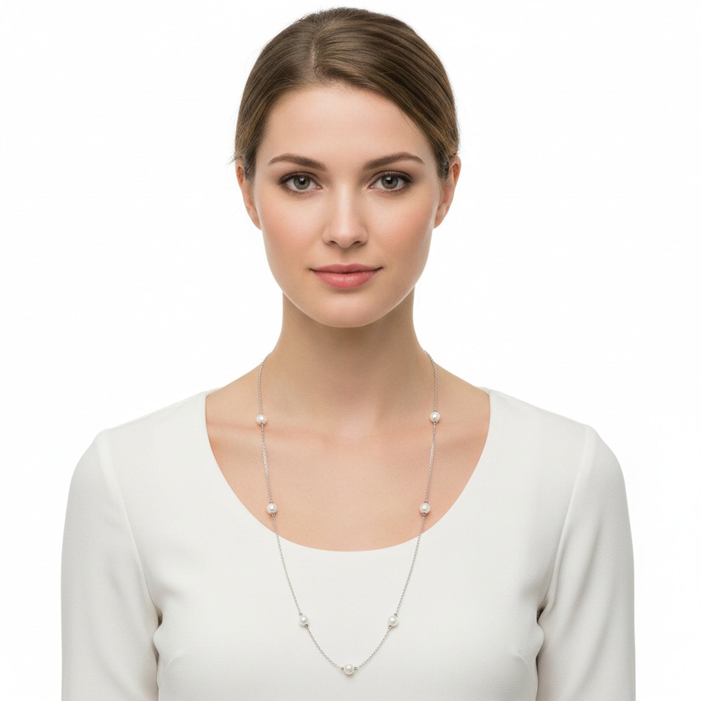 Collar Plata de Ley 925 con Perlas – Joyas 24/7 | Minimalismo con Carácter