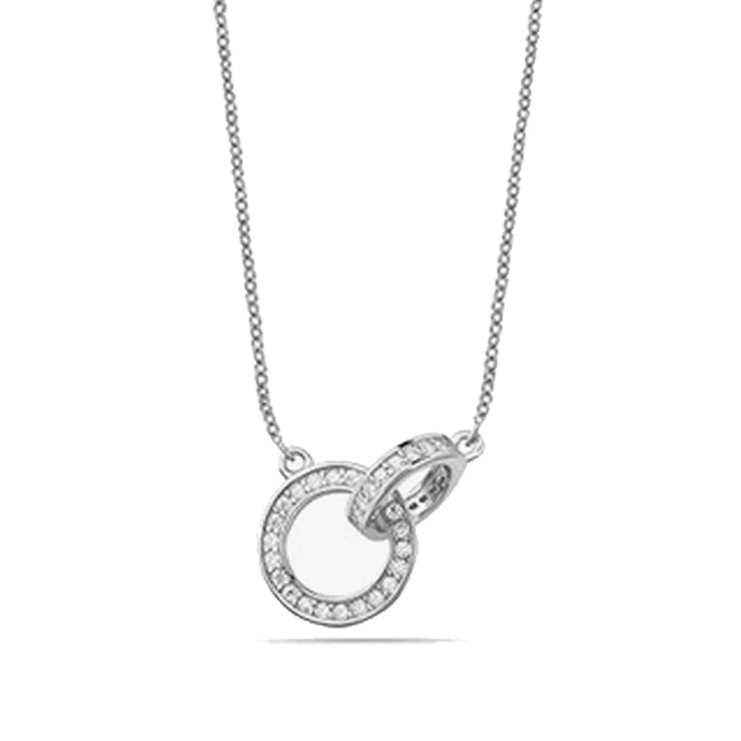 Collar Círculos sueltos de Plata 925 con Circonitas – Joyas 24/7 | Minimalismo con Carácter