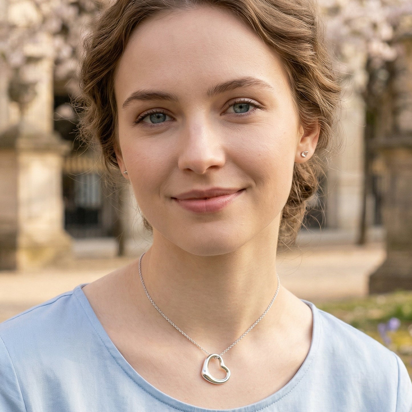 Collar Corazón Inclinado grueso Plata 925 – Joyas 24/7 | Minimalismo con Carácter