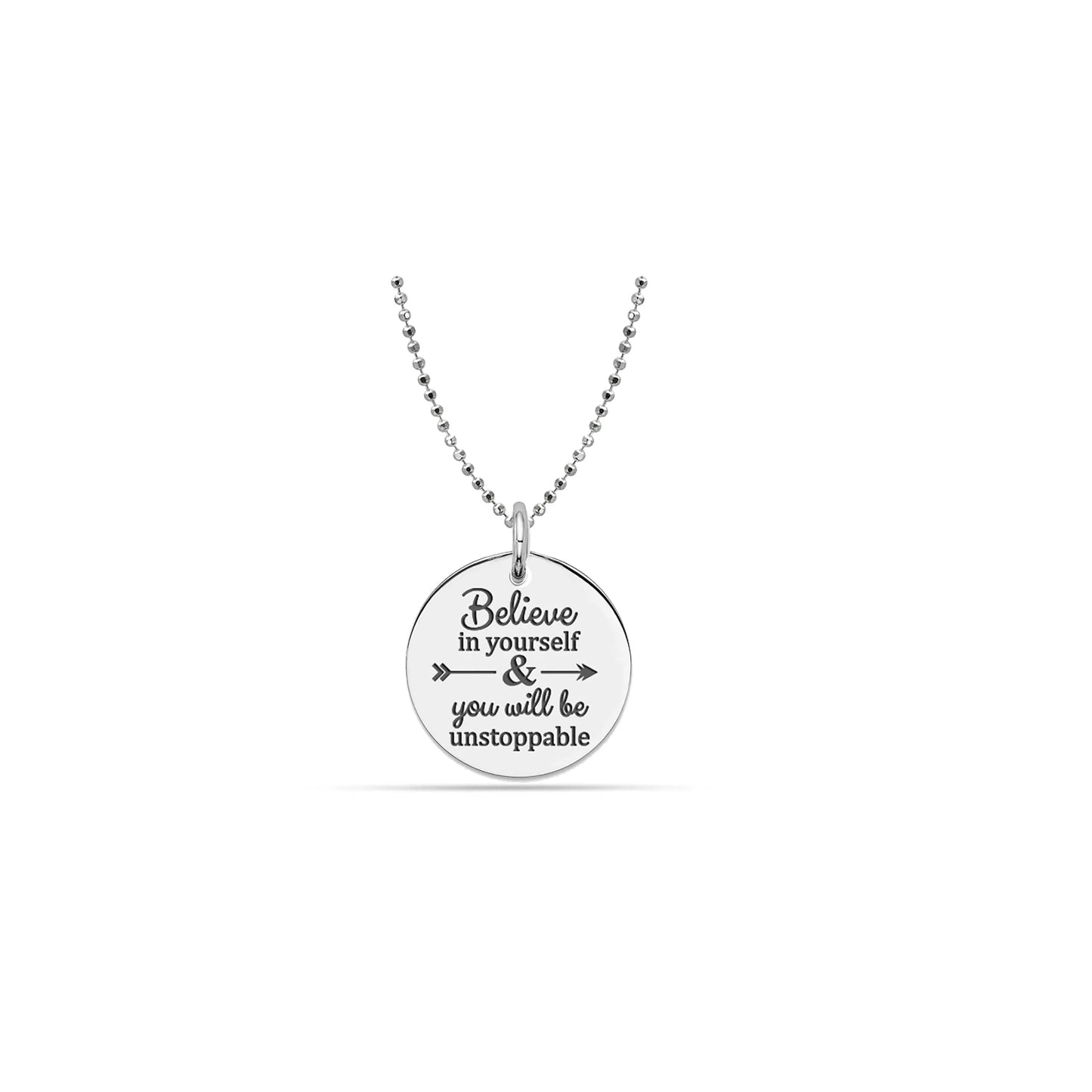 Collar “Believe in Yourself” Plata 925 – Joyas 24/7 | Minimalismo con Carácter