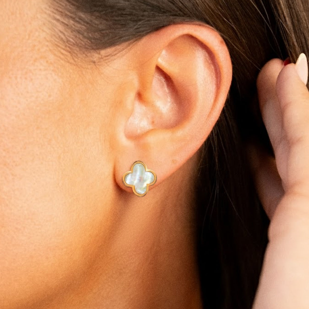 Pendientes Trébol Baño Oro Plata 925 – Joyas 24/7 | Minimalismo con Carácter