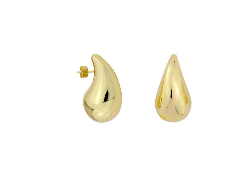 Pendientes Gota Plata 925 Baño Oro – Joyas 24/7 | Minimalismo con Carácter