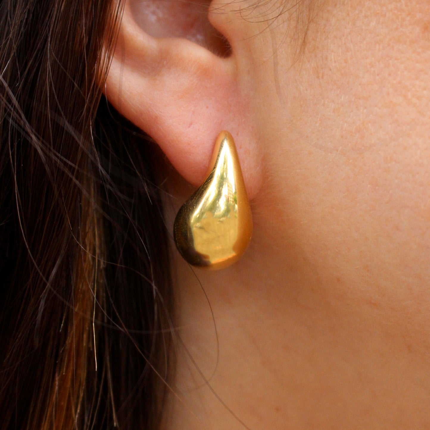 Pendientes Gota Plata 925 Baño Oro – Joyas 24/7 | Minimalismo con Carácter