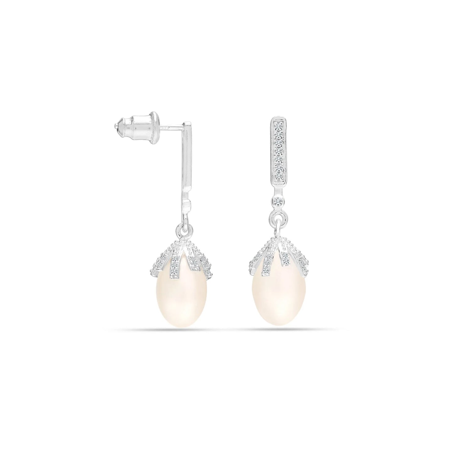 Perla Imperial – Pendientes de Plata y Circonitas