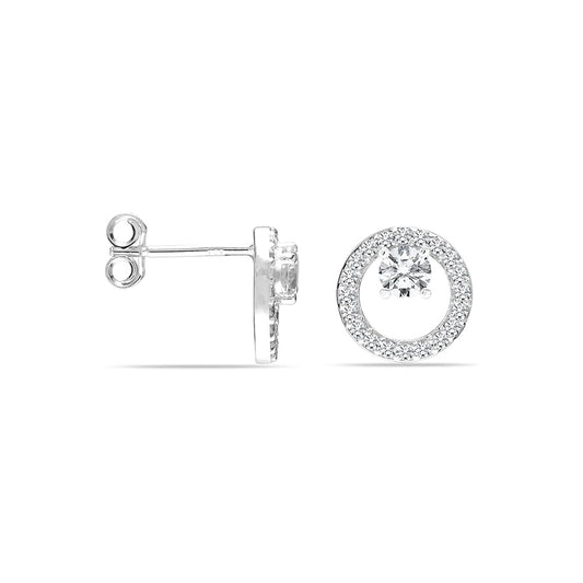 Pendientes Círculo de Luz en Plata 925