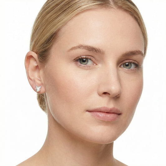 Pendientes Cat Pearl Plata 925 y Perla Natural – Joyas 24/7 | Elegancia atemporal