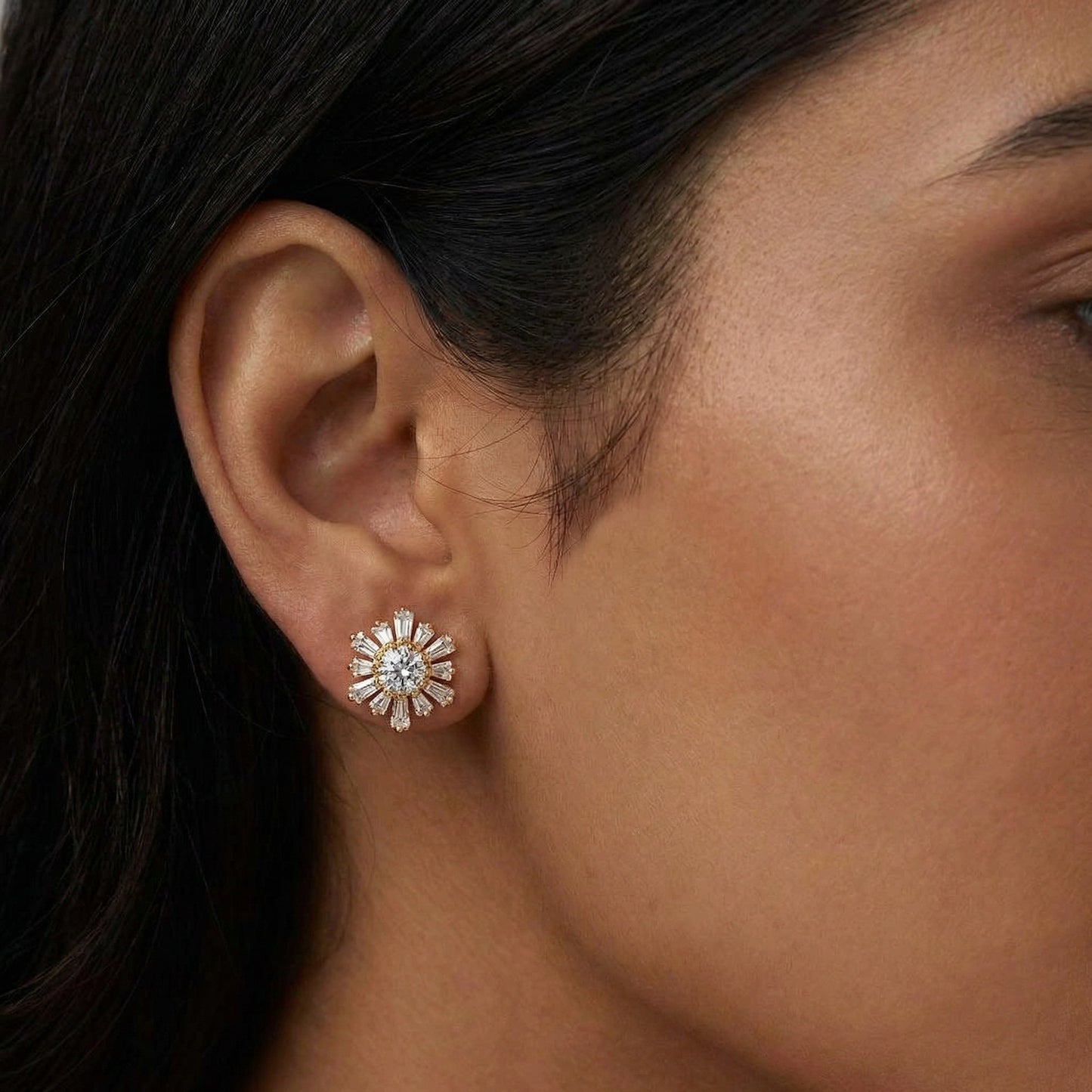 Pendientes Estrella Imperial Baño Oro Plata 925 – Joyas 24/7
