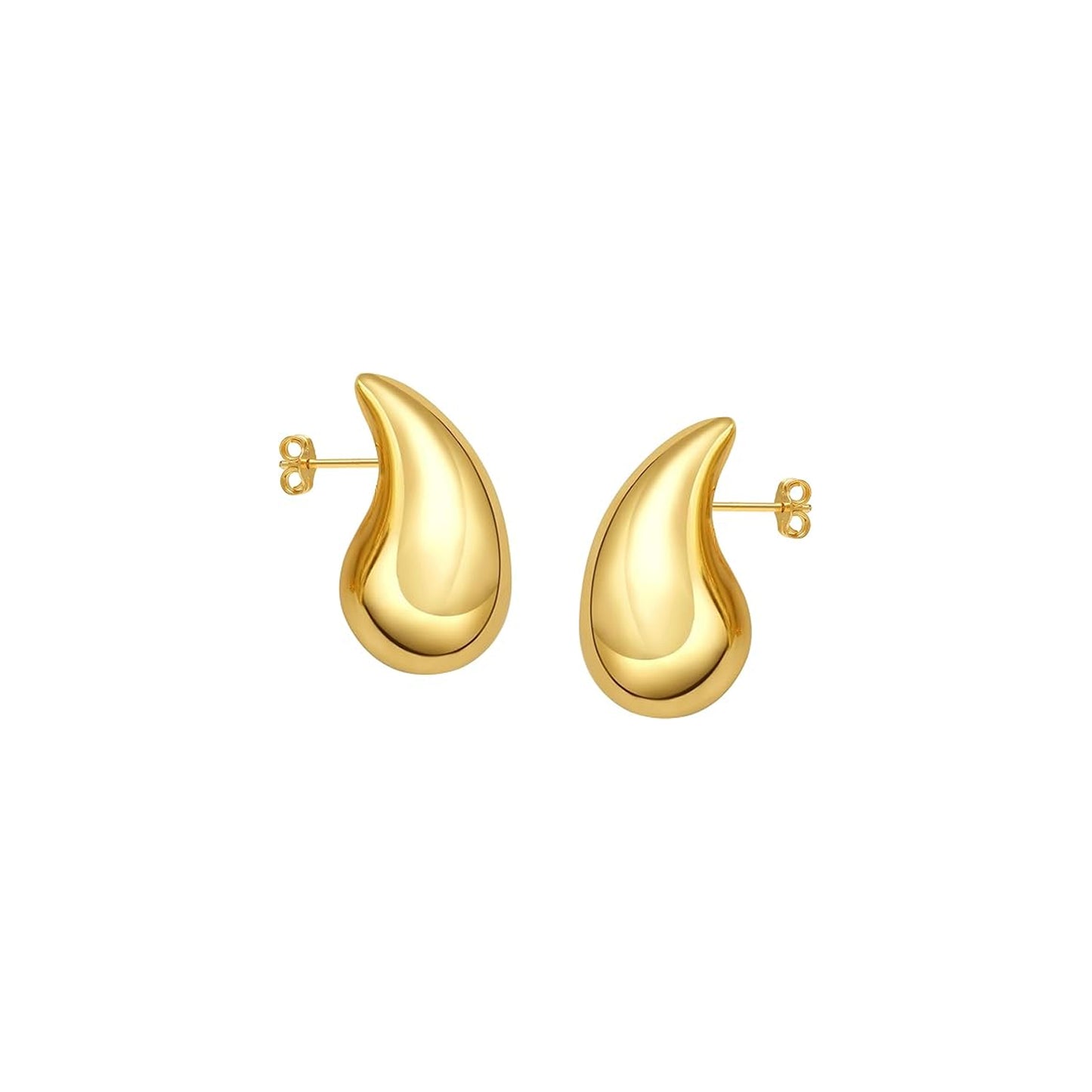 Pendientes Gota mini en baño de oro – Elegancia fluida y minimalismo atemporal
