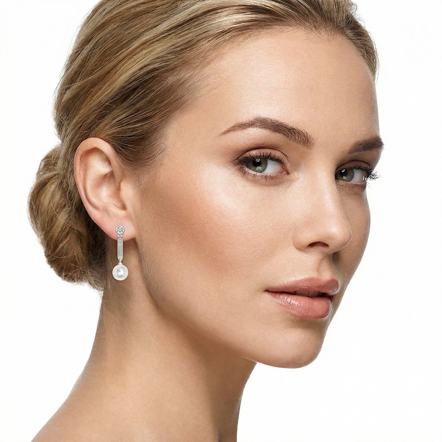 Pendientes Asimétricos Perla y Barra Plata 925 – Joyas 24/7 | Elegancia atemporal