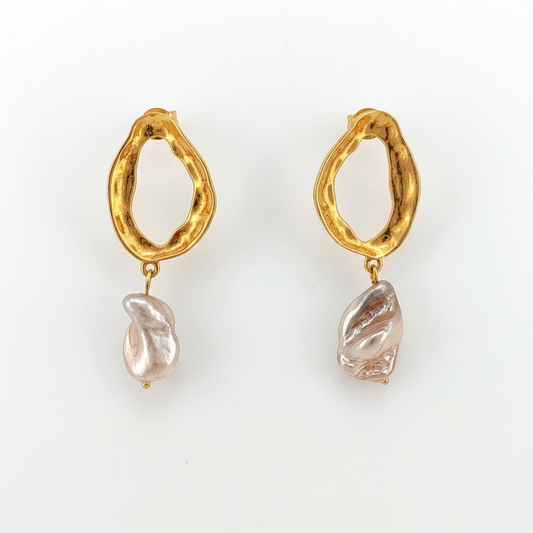 Pendientes Colgantes Perla Barroca Plata 925 – Joyas 24/7 | Elegancia atemporal