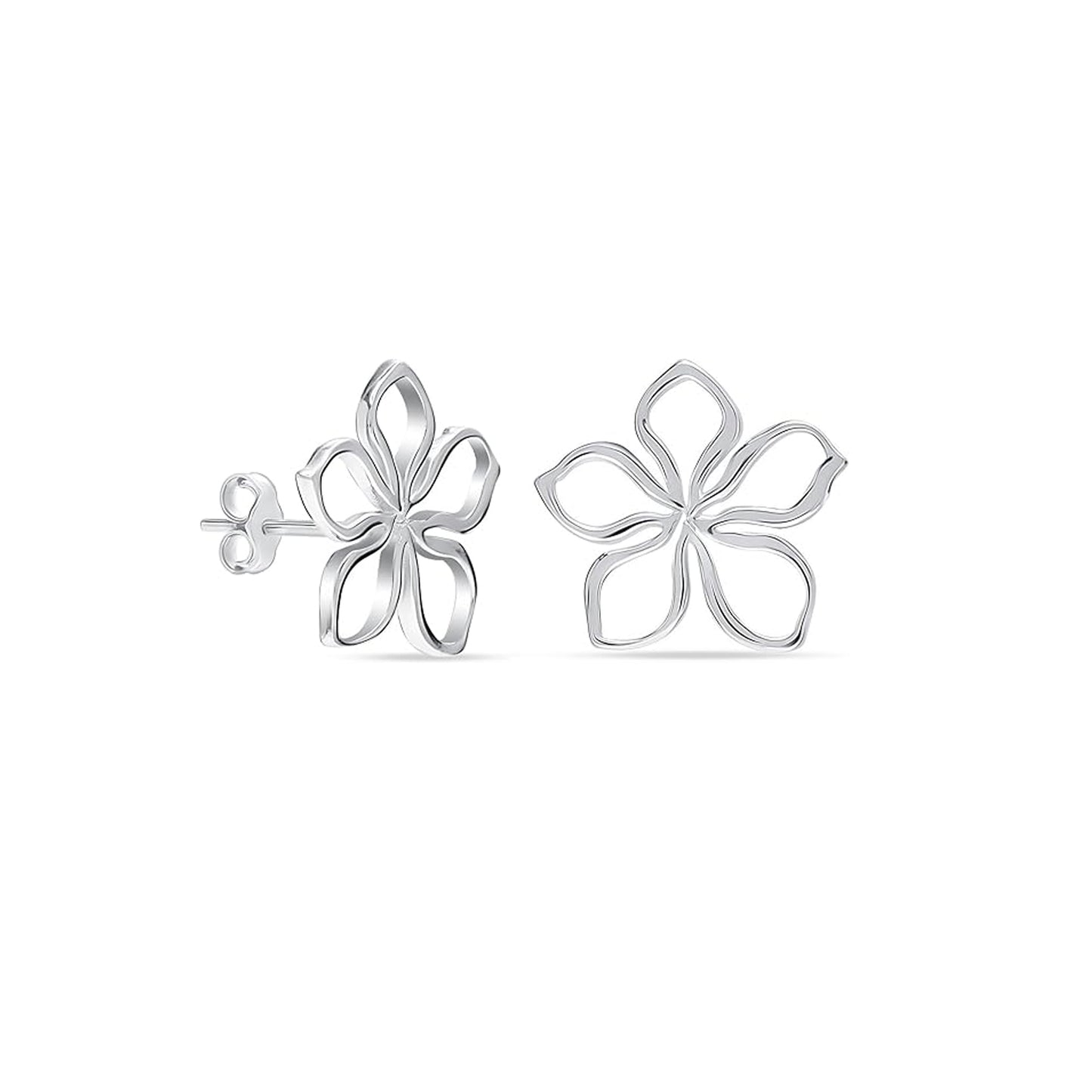 Pendientes de Plata 925 en Forma de Flor