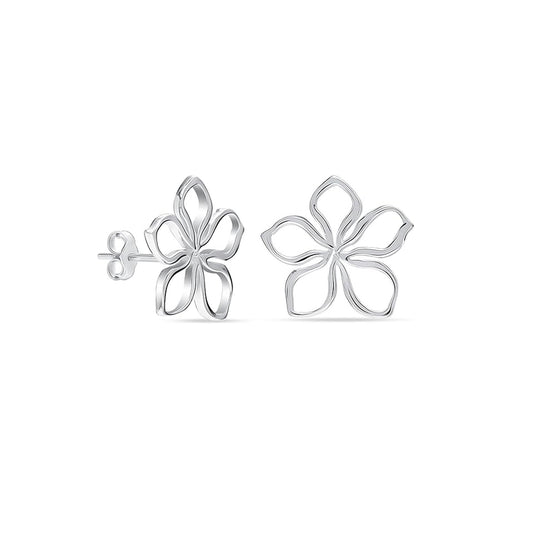Pendientes de Plata 925 en Forma de Flor