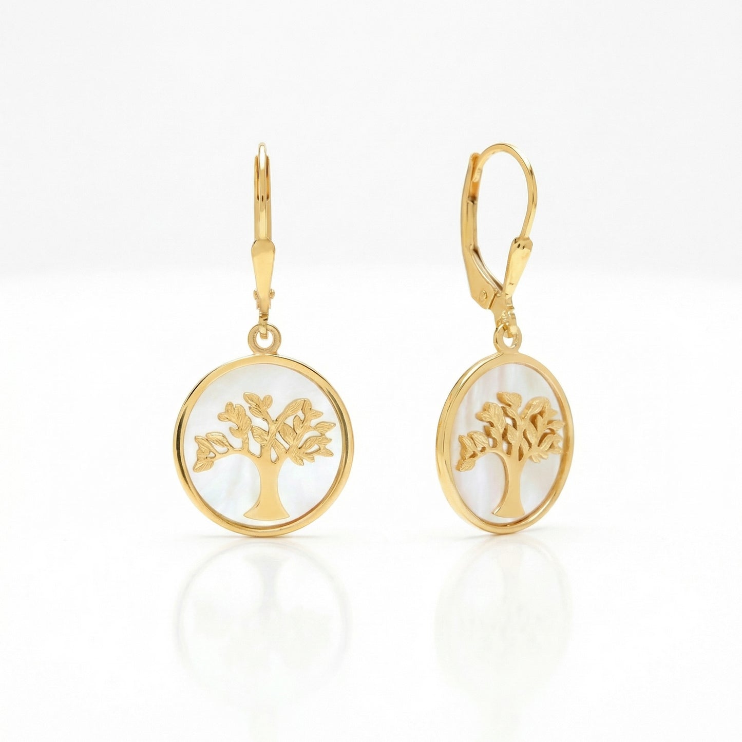 Pendientes Árbol de la Vida Plata 925 Baño Oro – Joyas 24/7
