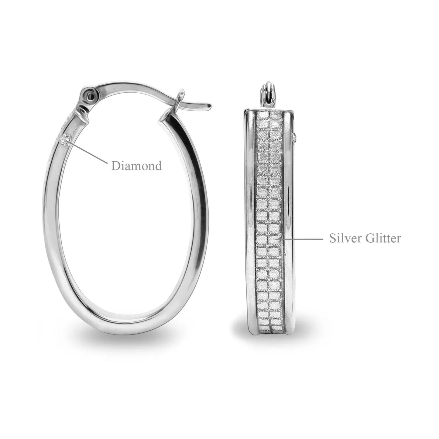 Pendientes Aro Ovalado Plata 925 con Circonitas – Joyas 24/7 | Joyas para el día a día