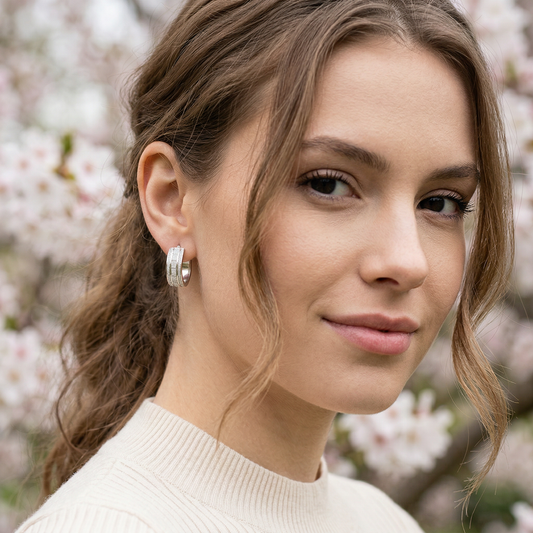 Pendientes Aro Plata 925 con Circonitas – Joyas 24/7 | Joyas para el día a día