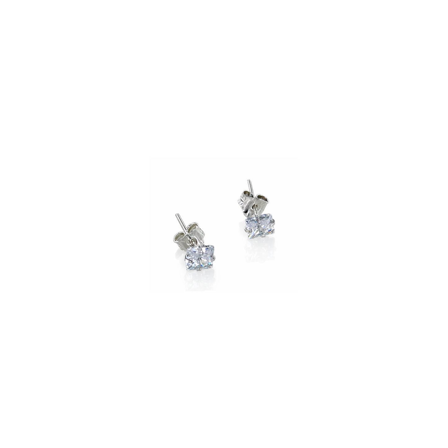 Pendientes Circonita Cuadrada 5x5mm Plata 925 – Joyas 24/7 | Joyas para el día a día