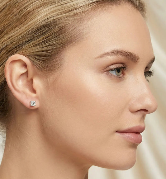 Pendientes Circonita Cuadrada 4x4mm Plata 925 – Joyas 24/7 | Joyas para el día a día