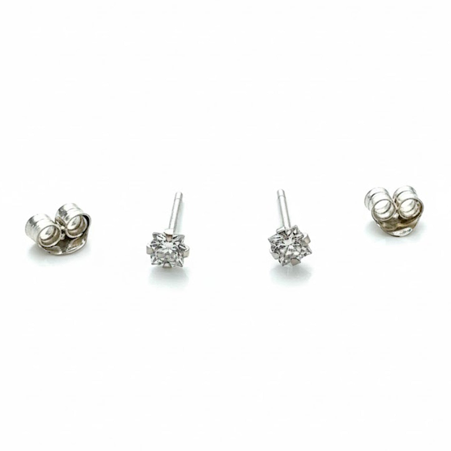 Pack Pendientes Plata 925 Circonita Cuadrada Diferentes Tamaños – Joyas 24/7 | Regalo perfecto