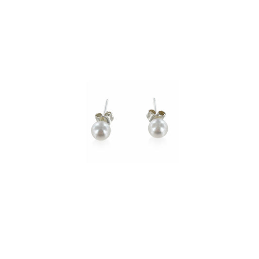 Pendientes Perla Nacarada 6mm Plata 925 – Joyas 24/7 | Elegancia atemporal
