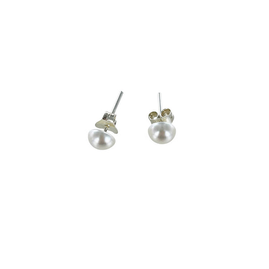 Pendientes Media Perla Nacarada 8mm – Joyas 24/7 | Elegancia atemporal