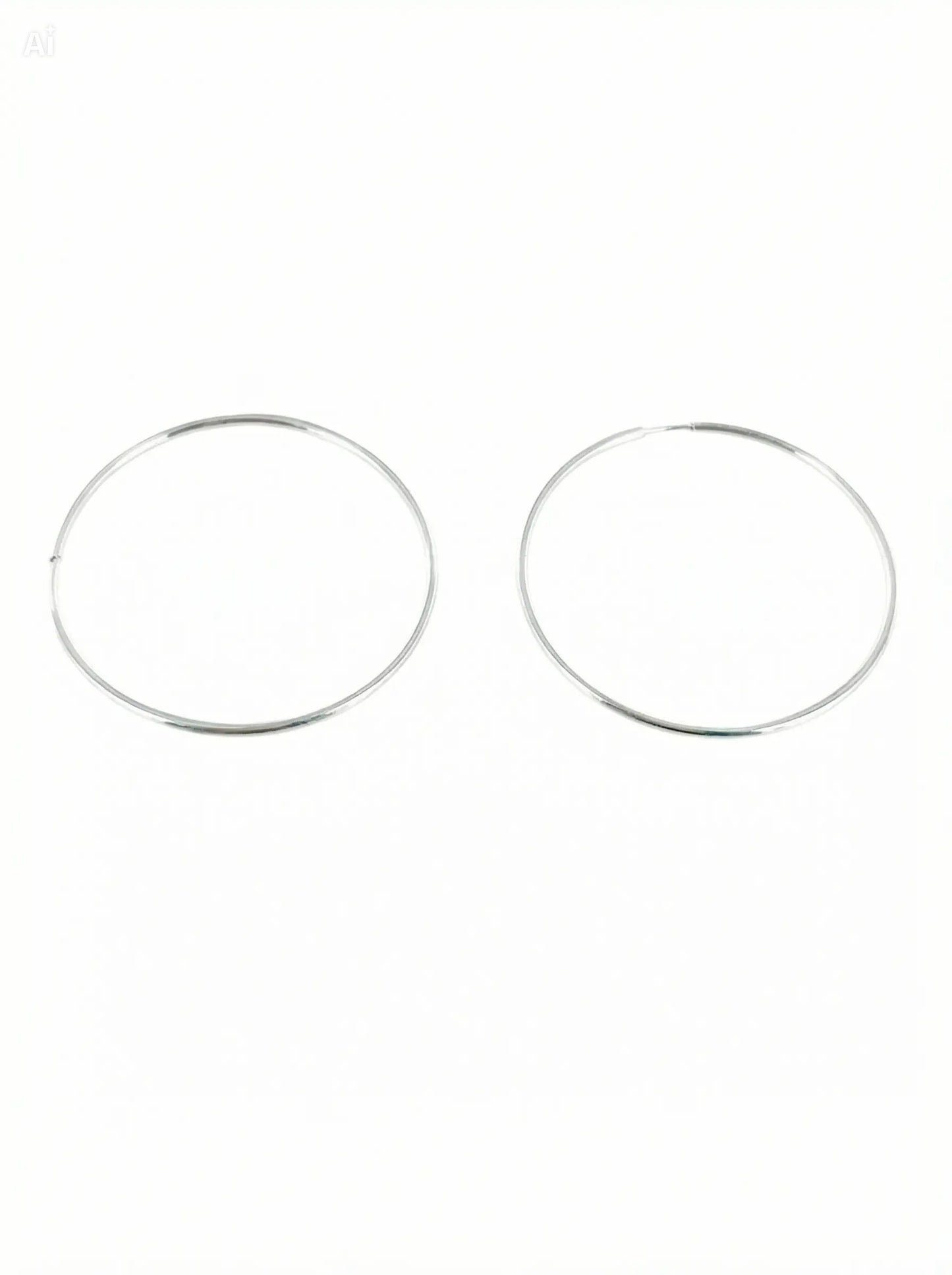 Pendientes Aro Plata 45x1.5mm – Joyas 24/7 | Minimalismo con carácter