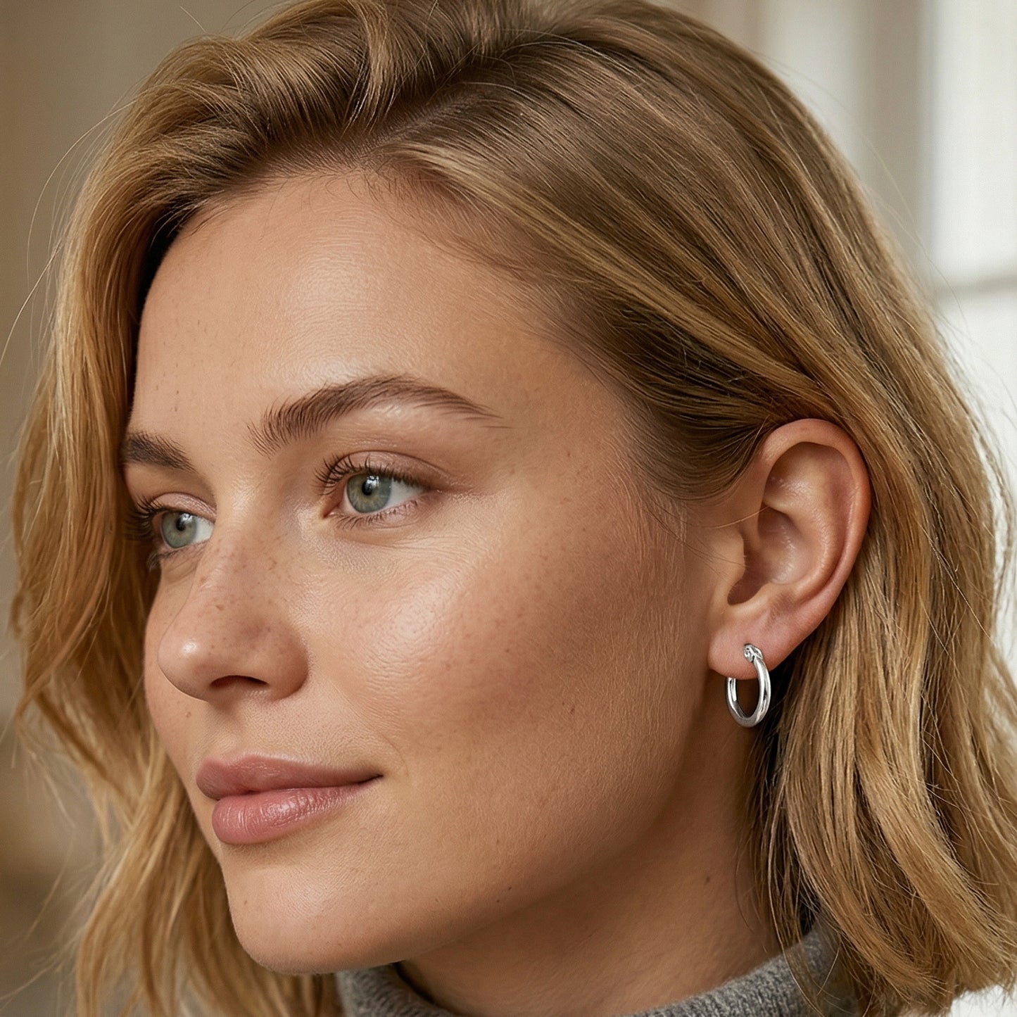 Pendientes Aro Plata 925 9x1.5mm – Joyas 24/7 | Joyas para el día a día